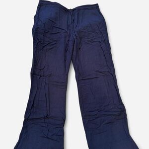 Navy Blue Wide-Leg Pants